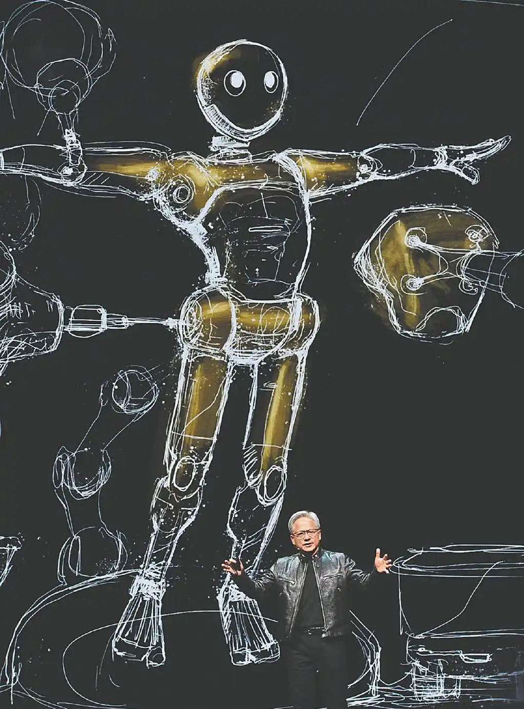 輝達執行長黃仁勳表示,非常期待屬於人工智慧及機器人時代來臨。圖/顏謙隆