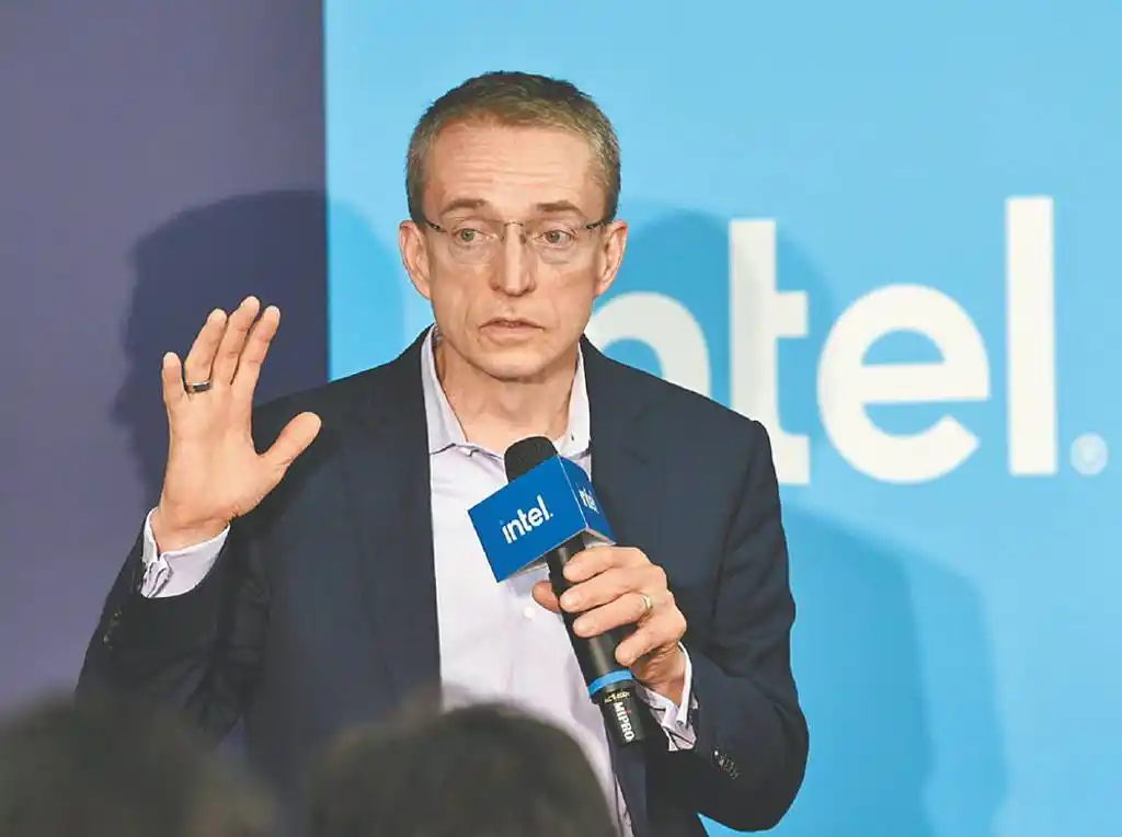 台北國際電腦展(2024 COMPUTEX),英特爾執行長基辛格發表專題演說。圖/顏謙隆